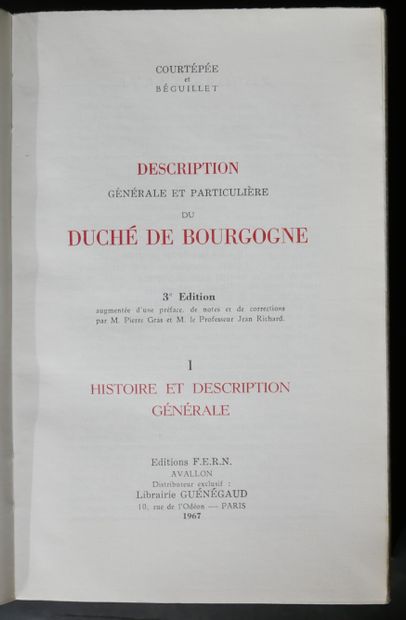 BOURGOGNE
COURTEPEE AND BEGUILLET. 
Description...