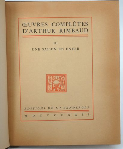 ARTHUR RIMBAUD.
Œuvres complètes.
Éditions...