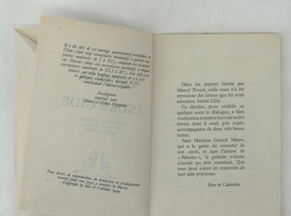 MARCEL PROUST. 
- Letters to André Gide.
With...