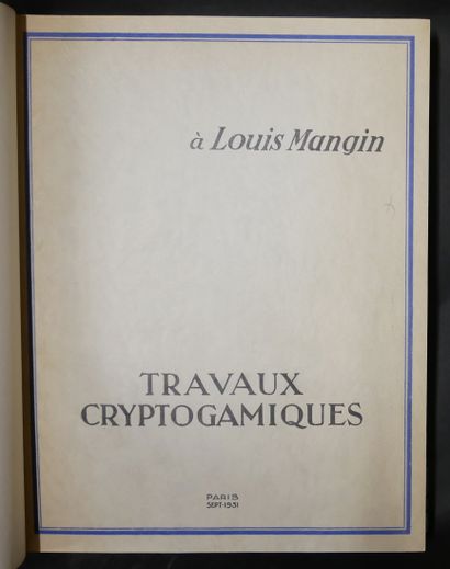 MYCOLOGY
Dr. Etienne MARTIN-SANS. 
Contribution...