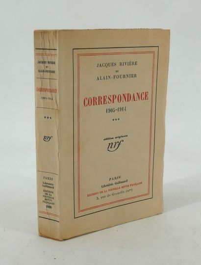 - JACQUES RIVIERE AND ALAIN-FOURNIER. Correspondence....