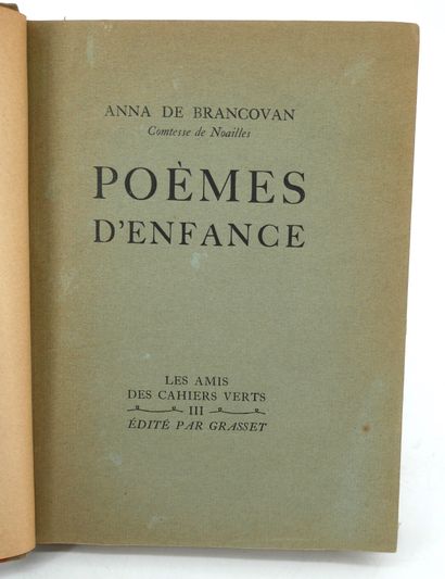- ANNA DE BRANCOVAN. COMTESSE DE NOAILLES....