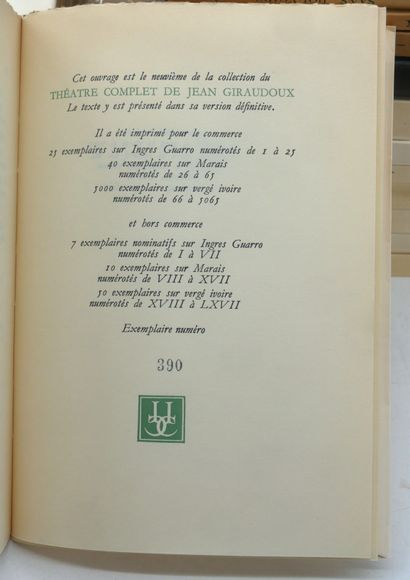 JEAN GIRAUDOUX. 
- Hélène Touglas.
Six original...
