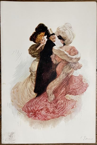 Fernand TOUSSAINT (1873-1955) 
Two elegant...