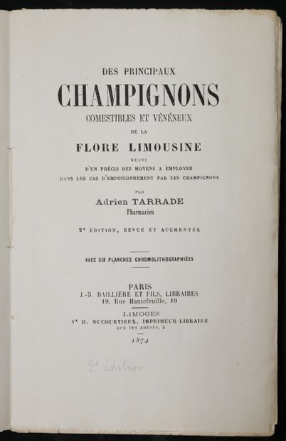MYCOLOGY
Adrien TARRADE. Des principaux champignons...