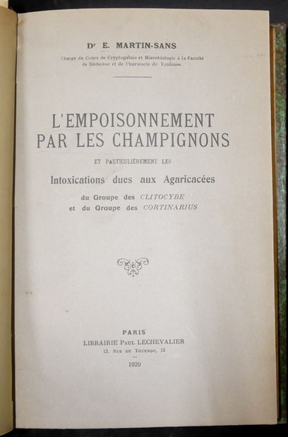 MYCOLOGY
Dr. Etienne MARTIN-SANS. 
Contribution...