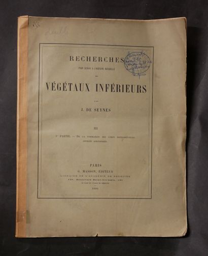 MYCOLOGY
J. de SEYNES.
Recherches pour servir...