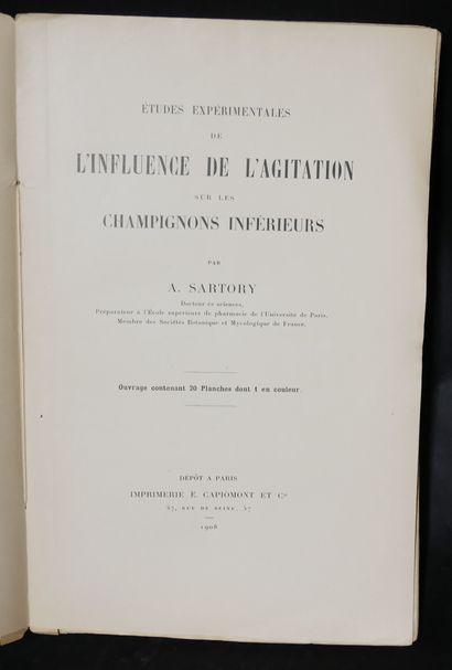 MYCOLOGY
A. SARTORY L. MAIRE. 
Experimental...