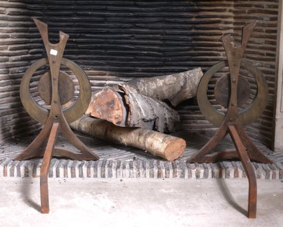 Otto FRIED (1922-2020)
- Pair of wrought-iron...