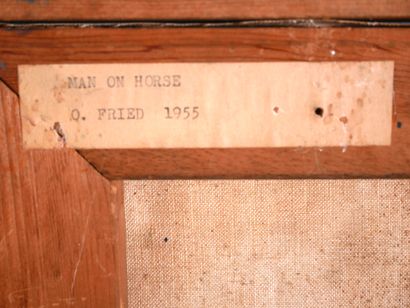 Otto FRIED (1922-2020)
Man on horse
Oil on...