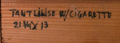 Otto FRIED (1922-2020)
Tant Lilise w/cigarette
Oil...