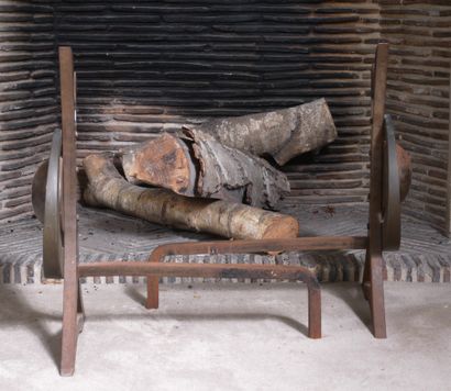 Otto FRIED (1922-2020)
- Pair of wrought-iron...