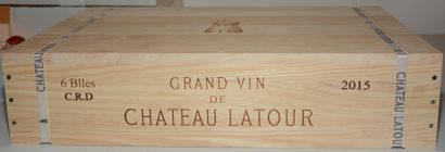 6 bottles CH. 	LATOUR, 1° cru Pauillac, 2015...