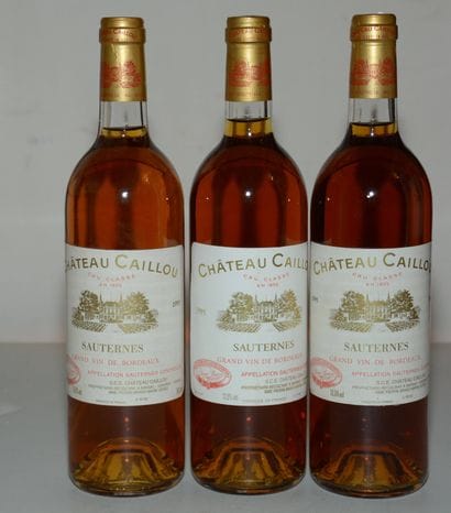 3 bottles CH. 	CAILLOU, Barsac, 1995