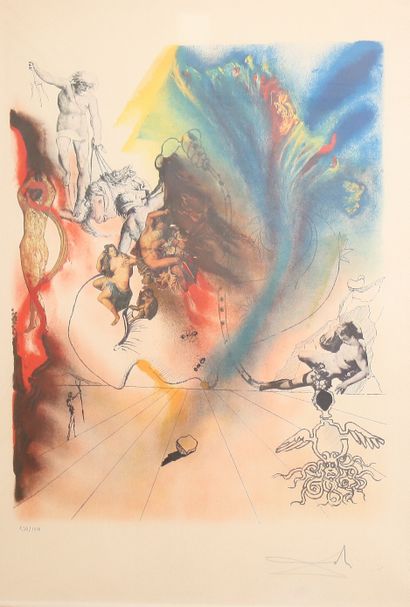 Salvador DALI (1904-1989)
Romantic, 1973
Polychrome...