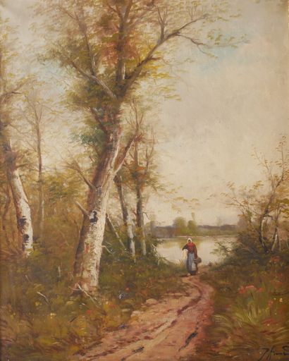 Modern school
Peasant woman returning from...
