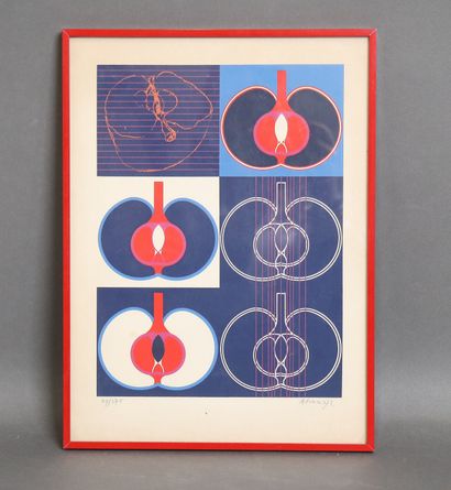 Yaacov AGAM (1928-)
Untitled, 1972
Lithograph...
