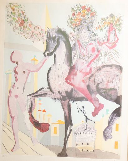 Salvador DALI (1904-1989)
Le cavalier fleuri,...