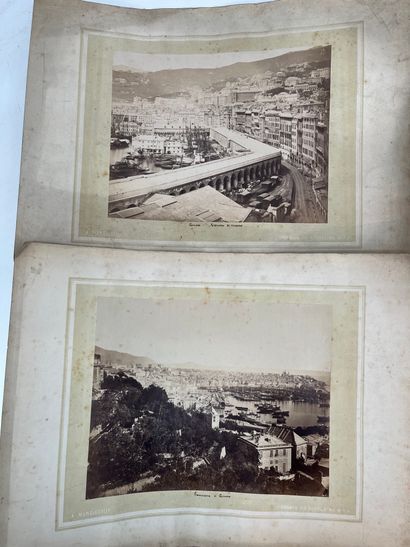 Set of four photographs including two panoramas...
