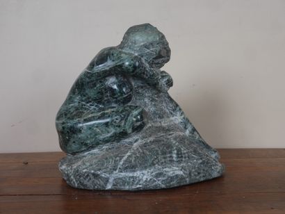 Paul HUBAY (1930-1994)
Seated crouching nude...