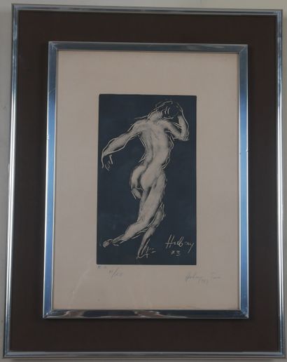 Paul HUBAY (1930-1994)
Femme nue debout de...