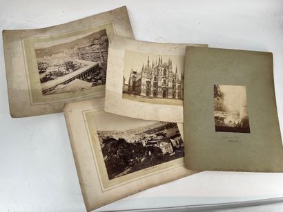 Set of four photographs including two panoramas...