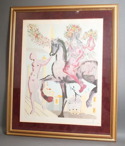 Salvador DALI (1904-1989)
Le cavalier fleuri,...