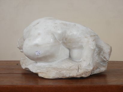 Paul HUBAY (1930-1994)
Reclining nude woman
White...