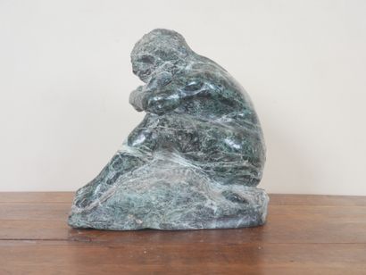 Paul HUBAY (1930-1994)
Seated crouching nude...