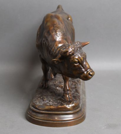 Louis VIDAL (1831-1892) after
Le taureau
Bronze...