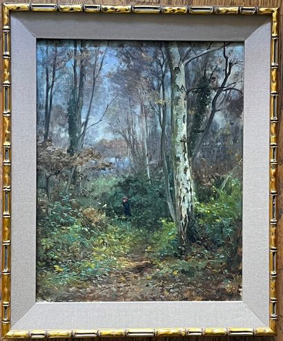 Georges MASSIAS (XIX-XXth c.)
Animated undergrowth
Oil...