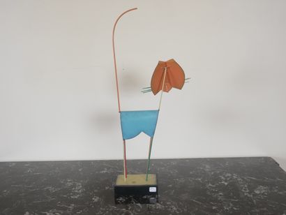 JARCZ
Cat
Two polychrome metal sculptures...