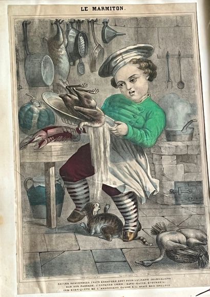 Set of mismatched engravings on the theme...
