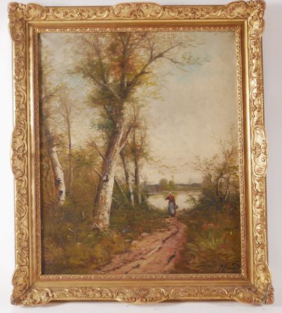 Modern school
Peasant woman returning from...