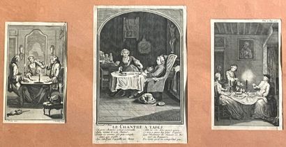 Set of mismatched engravings on the theme...