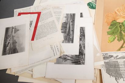 Set of mismatched lithographs and engravings,...