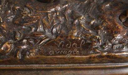 Louis VIDAL (1831-1892) after
Le taureau
Bronze...