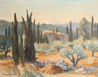 Marguerite BERMOND (1911-1991)
Southern landscape
Oil...