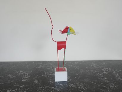 JARCZ
Cat
Two polychrome metal sculptures...
