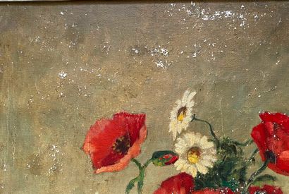 MILLET (20th c.)
Bouquet of anemones in a...