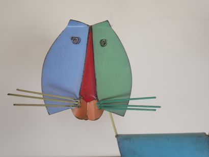 JARCZ
Cat
Two polychrome metal sculptures...