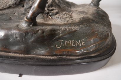 Pierre Jules MENE (1810-1879) after
L'accolade,...