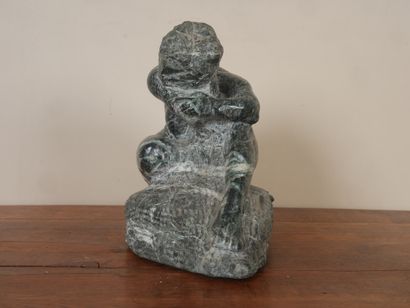 Paul HUBAY (1930-1994)
Seated crouching nude...