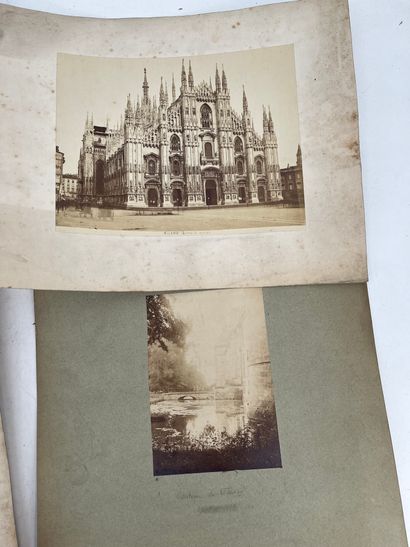 Set of four photographs including two panoramas...