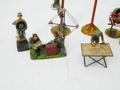 ELASTOLIN (Germany):
Set of 8 painted composition...