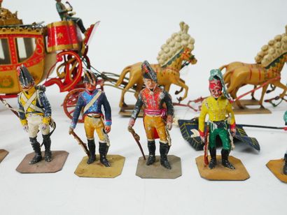 Set of painted lead soldiers, including:
-...