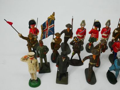 ELASTOLIN Germany 
Set of fifty painted composition...