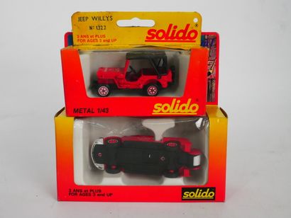 Lot comprenant : 
-	 1 Jeep Willys n°1322...