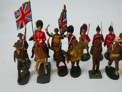 ELASTOLIN Germany 
Set of fifty painted composition...