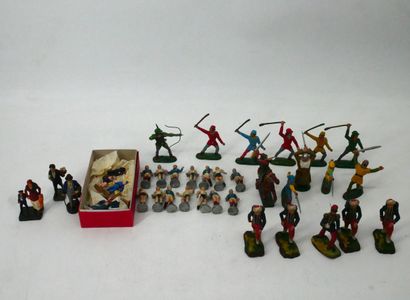 Lot of ELASTOLIN Germany painted composition...